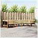 Set di divani da esterno con cuscino 7 pcs Naturale e Beige - Foto miniatura 2