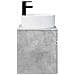 Mobile lavabo da parete Grigio Cemento 49 x 44,5 x 65 cm - Foto miniatura 2