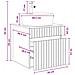 Mobile lavabo da parete Grigio Cemento 49 x 44,5 x 65 cm - Foto miniatura 6