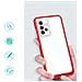 Custodia Trasparente 3in1 Per Samsung Galaxy A73, Cover Frame Gel Rossa - Foto miniatura 4