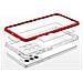 Custodia Trasparente 3in1 Per Samsung Galaxy A73, Cover Frame Gel Rossa - Foto miniatura 6
