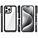 Custodia ""outer Space"" Nera Nera Con Cornice In Gel Per Iphone 16 Pro Max. - Foto miniatura 3
