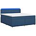 Letto box spring con materasso Blu 140 x 200 cm Tessuto - Foto miniatura 1