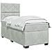 Letto box spring con materasso Grigio Chiaro 80 x 200 cm - Foto miniatura 3
