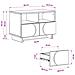 Supporto TV 60 x 34.5 x 40 cm Bianco Lucido - Foto miniatura 9