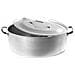 Casseruola Ovale 2 Maniglie con Coperchio Diametro 32 cm - Linea Alluminio 3 mm - Foto miniatura 2