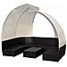 Set Divani Da Giardino Con Tettuccio 34 Pz In Polirattan Nero - Foto miniatura 4