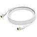 Cavo Antenna Tv Maschio Femmina Coxial 9.5mm Pvc 3m Bianco - Foto miniatura 1