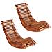 Sedia A Sdraio A Dondolo 2 Pz In Legno Di Acacia - Foto miniatura 1
