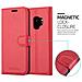 Custodia Compatibile Con Samsung Galaxy S9 In Rosso Carminio - Coperchio Protettiva Con Chiusura Magnetica, Funzione Stand E Tasca Per Le Carte - Foto miniatura 3