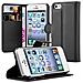 Cadorabo Custodia Compatibile Con Apple Iphone 5 / Iphone 5s / Iphone Se In Nero Carbone - Coperchio Protettiva Con Chiusura Magnetica, Funzione Stand E Tasca Per Le Carte - Foto miniatura 1