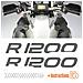2pz Adesivi Compatibile Con R 1200 Adventure Moto (grey)  - Foto miniatura 1