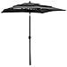 Ombrellone a 3 Livelli con Palo in Alluminio Antracite 2x2 m - Foto miniatura 1