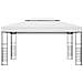 Gazebo con Stringa di Luci LED 4x3x2,7 m Bianco - Foto miniatura 2