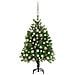 Albero di Natale Artificiale con LED e Set Palline 120 cm Verde - Foto miniatura 1