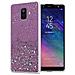 Custodia Compatibile Con Samsung Galaxy A6 2018 In Viola Con Glitter - Coperchio Protettivo In Silicone Tpu Flessibile Con Glitter Scintillanti - Foto miniatura 1
