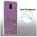 Custodia Compatibile Con Samsung Galaxy A6 2018 In Viola Con Glitter - Coperchio Protettivo In Silicone Tpu Flessibile Con Glitter Scintillanti - Foto miniatura 4