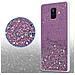 Custodia Compatibile Con Samsung Galaxy A6 2018 In Viola Con Glitter - Coperchio Protettivo In Silicone Tpu Flessibile Con Glitter Scintillanti - Foto miniatura 5