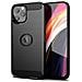 Custodia B-case Tpu Silicone Cover Case Per Apple Iphone 12 Pro Max Carbon Metal Black - Foto miniatura 1