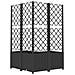 Fioriera da Giardino con Graticcio Nero 80x80x136 cm in PP - Foto miniatura 6