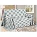 Telo Arredo Multiuso Linea Pensieri Delicati In Cotone Disegno Lovely Check Singolo Verde - Foto miniatura 1