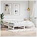 Divano Letto Con Letto Estraibile Bianco 90x200cm Massello Pino - Foto miniatura 1
