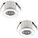 Mini Spot Led 3w - Dimmerabile - 300lumen - Classe A++ - Luce Calda 3000k - Faretto Led Da Incasso Tondo Ø35x25mm - Alimentato 220v / 230v Ac - Pack 2 Spot (1 Scatole Da 2 Spot) - Foto miniatura 1