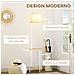 Lampada Da Terra Moderna Con Tavolino A 2 Livelli Per Soggiorno E Camera Da Letto, 43l X 39.5p X 162a Cm - Foto miniatura 5