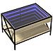 Tavolino Da Salotto Con Led Infinity Rovere Sonoma 70x50x38 Cm - Foto miniatura 3