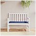 Cuscino Panca Da Giardino Blu Marino 120x50x3 Cm Tessuto Oxford - Foto miniatura 1