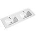 Lavabo Ad Incasso In Ceramica Bianco Lucido Per Mobili Bagno *** Misure : 121x46 Cm - Foto miniatura 1