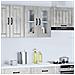Pensile Da Cucina Con Porta In Vetro Kalmar Grigio Cemento - Foto miniatura 3