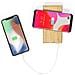 Power Bank Natura Bambù Qi 5w. 10000 Mah. Ricarica Solare. 2 Uscite Usb E 1 Type C. Ingresso Micro Usb E Type C 7,9x14,9x2 Cm. Colore Del Legno - Foto miniatura 3