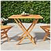 Tavolo Da Giardino Pieghevole 85x85x76cm Legno Massello Di Teak - Foto miniatura 8