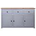 Lusso Casadino -  Credenza Grigia 135x40x80 Cm In Legno Massello Di Pino Panama - Foto miniatura 1