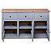 Lusso Casadino -  Credenza Grigia 135x40x80 Cm In Legno Massello Di Pino Panama - Foto miniatura 8