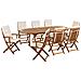 Set Da Pranzo Da Giardino 8 Posti Maui Premium Legno D \'acacia Beige Chiaro - Foto miniatura 2
