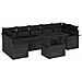 Set Divano Giardino 8 Pezzi con Cuscini Rattan Sintetico Nero,  Divano Giardino 2 Persone con Spazio Stoccaggio e Cuscini Rattan Sintetico Nero - Foto miniatura 1