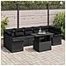 Set Divano Giardino 8 Pezzi con Cuscini Rattan Sintetico Nero,  Divano Giardino 2 Persone con Spazio Stoccaggio e Cuscini Rattan Sintetico Nero - Foto miniatura 2
