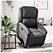 Poltrona Alzapersona Reclinabile Elettrica Nera in Vera Pelle - Foto miniatura 2