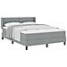 Letto con rete a molle e materasso grigio chiaro 160x200 cm in tessuto - Foto miniatura 1