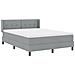 Letto con rete a molle e materasso grigio chiaro 160x200 cm in tessuto - Foto miniatura 7