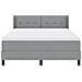 Letto con rete a molle e materasso grigio chiaro 160x200 cm in tessuto - Foto miniatura 8