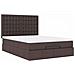 Struttura Letto Pouf con Materasso 140x190 cm in Tessuto - Foto miniatura 7