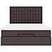 Struttura Letto Pouf con Materasso 140x190 cm in Tessuto - Foto miniatura 8