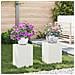 Supporti per Piante da Esterno Pillar 2 pcs Bianco 24x24x35 cm Acciaio - Foto miniatura 2