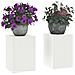Supporti per Piante da Esterno Pillar 2 pcs Bianco 24x24x35 cm Acciaio - Foto miniatura 3