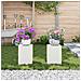 Supporti per Piante da Esterno Pillar 2 pcs Bianco 24x24x35 cm Acciaio - Foto miniatura 4
