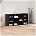 Scarpiera Rovere nero 103 x 30 x 51 cm Legno multistrato - Foto miniatura 4