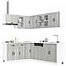 Set Mobili da Cucina 11 pz Kalmar Grigio Sonoma in Truciolato - Foto miniatura 2